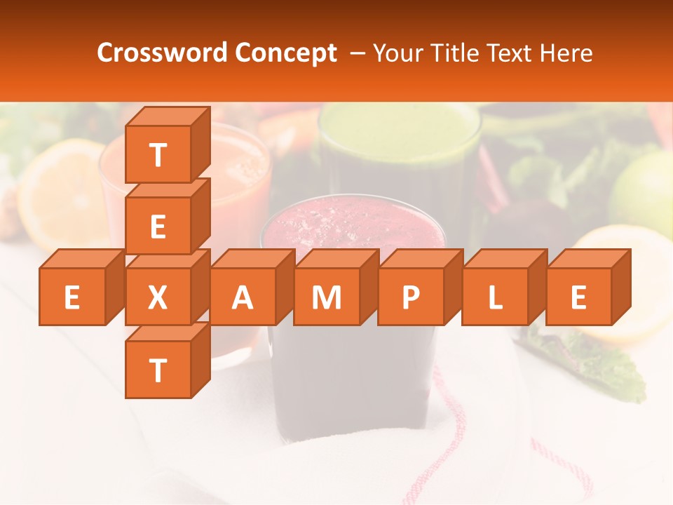 Carrot Juice, Beets With Herbs PowerPoint Template