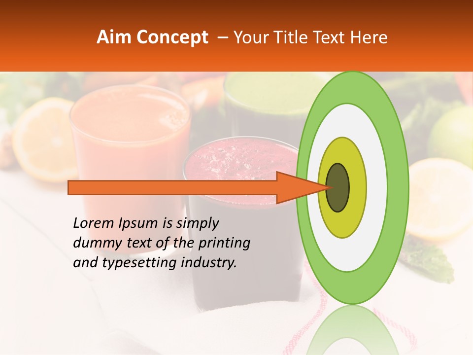 Carrot Juice, Beets With Herbs PowerPoint Template