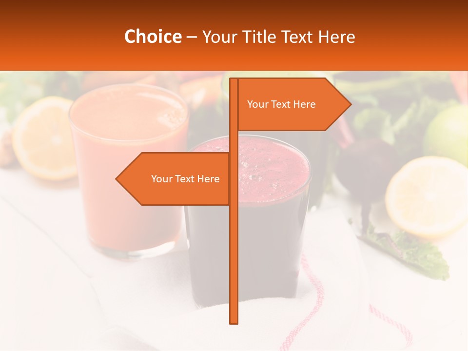 Carrot Juice, Beets With Herbs PowerPoint Template