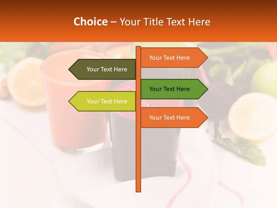 Carrot Juice, Beets With Herbs PowerPoint Template