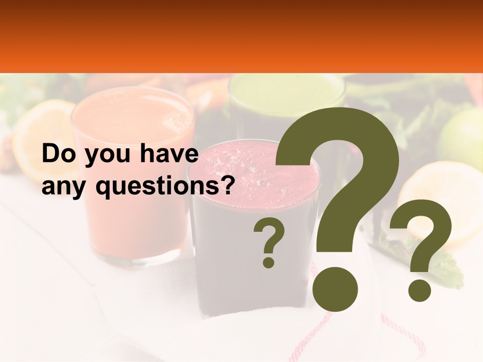 Carrot Juice, Beets With Herbs PowerPoint Template