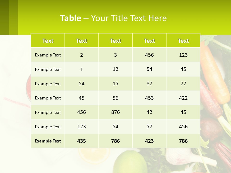 Vegetable Juice PowerPoint Template