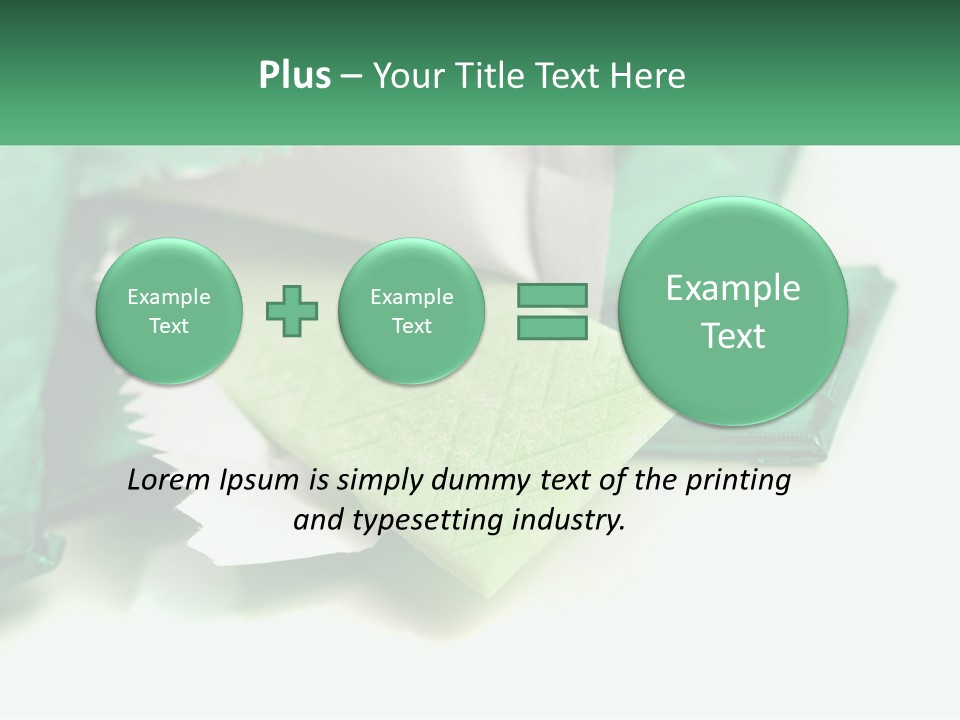 Chewing Gum Plates PowerPoint Template