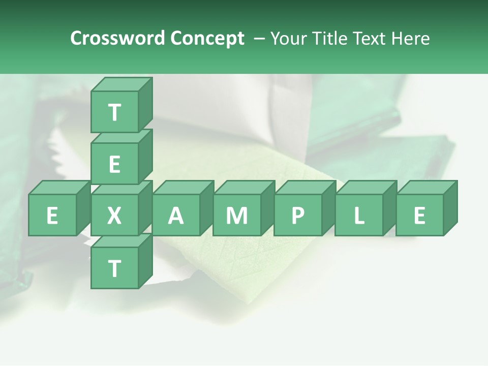 Chewing Gum Plates PowerPoint Template