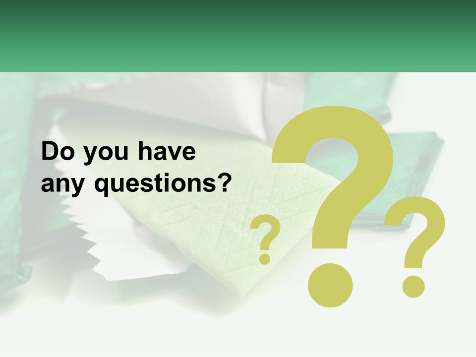 Chewing Gum Plates PowerPoint Template