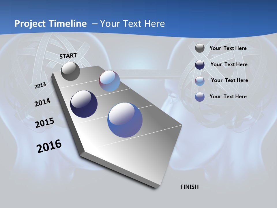 The Road Between Thoughts PowerPoint Template