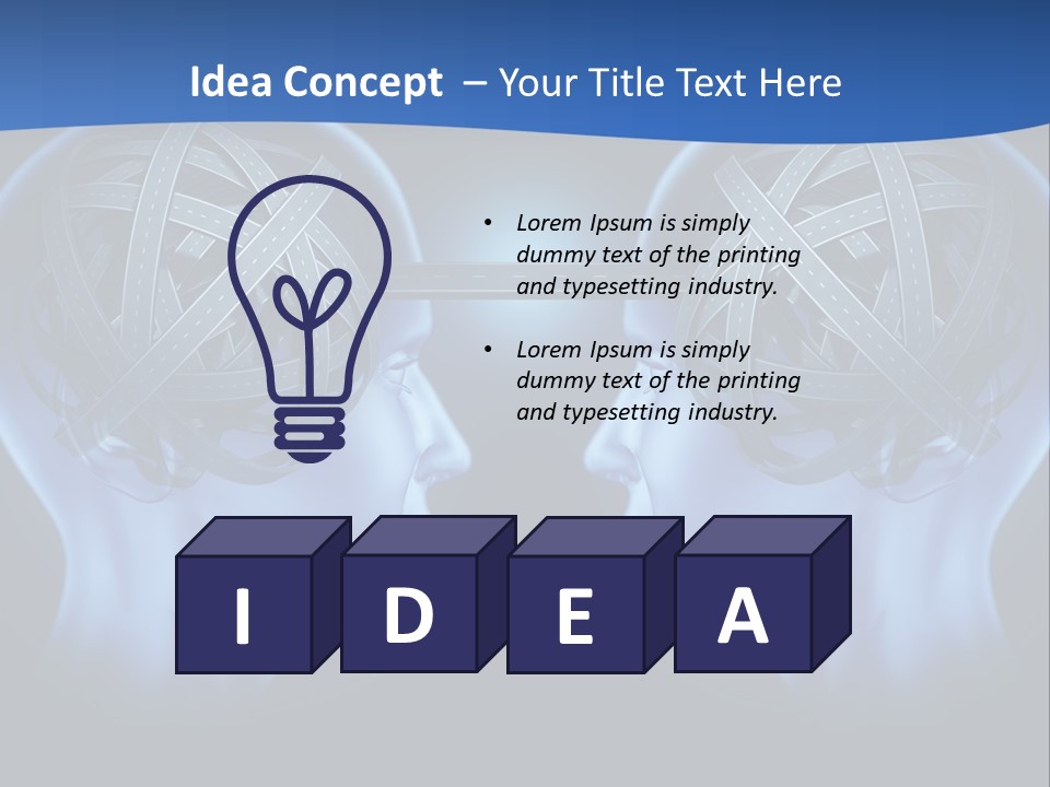 The Road Between Thoughts PowerPoint Template