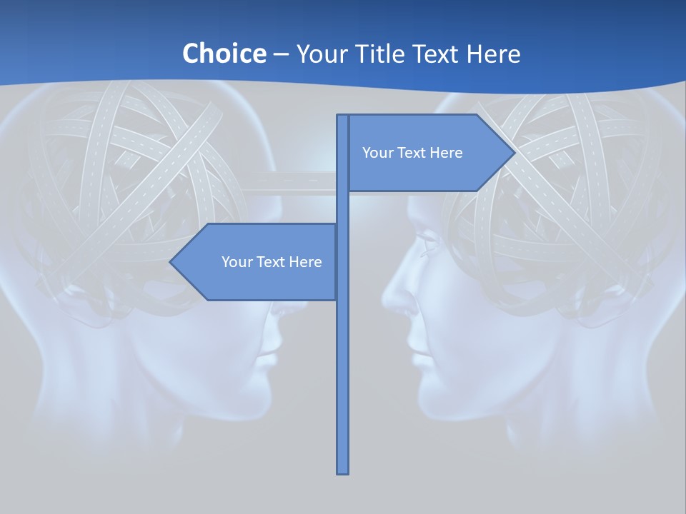 The Road Between Thoughts PowerPoint Template