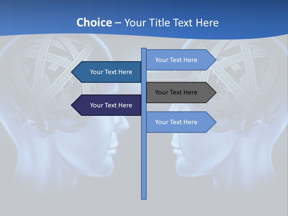 The Road Between Thoughts PowerPoint Template