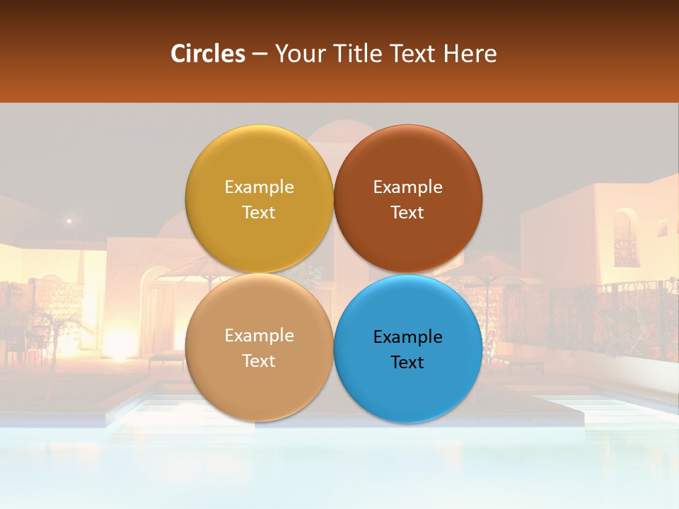 Night Swimming Pool Resort PowerPoint Template