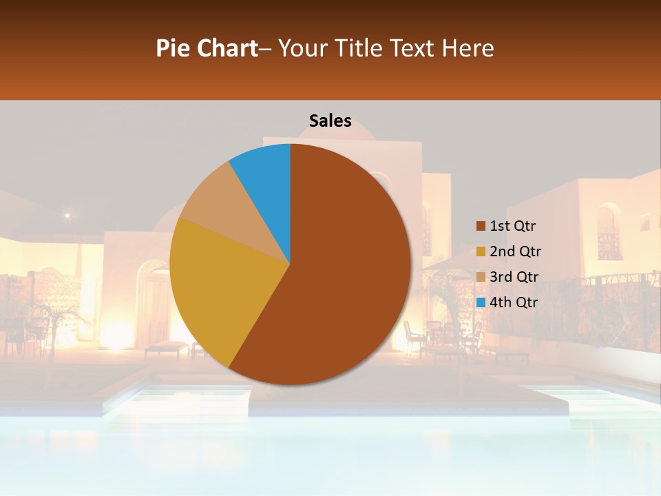 Night Swimming Pool Resort PowerPoint Template