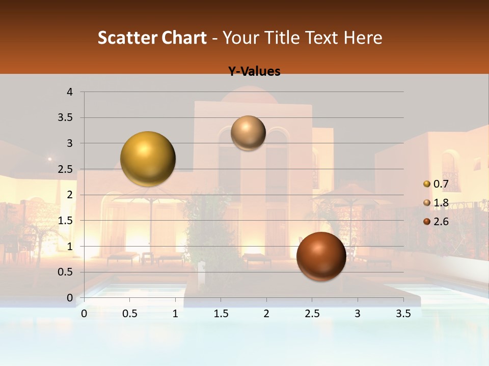 Night Swimming Pool Resort PowerPoint Template