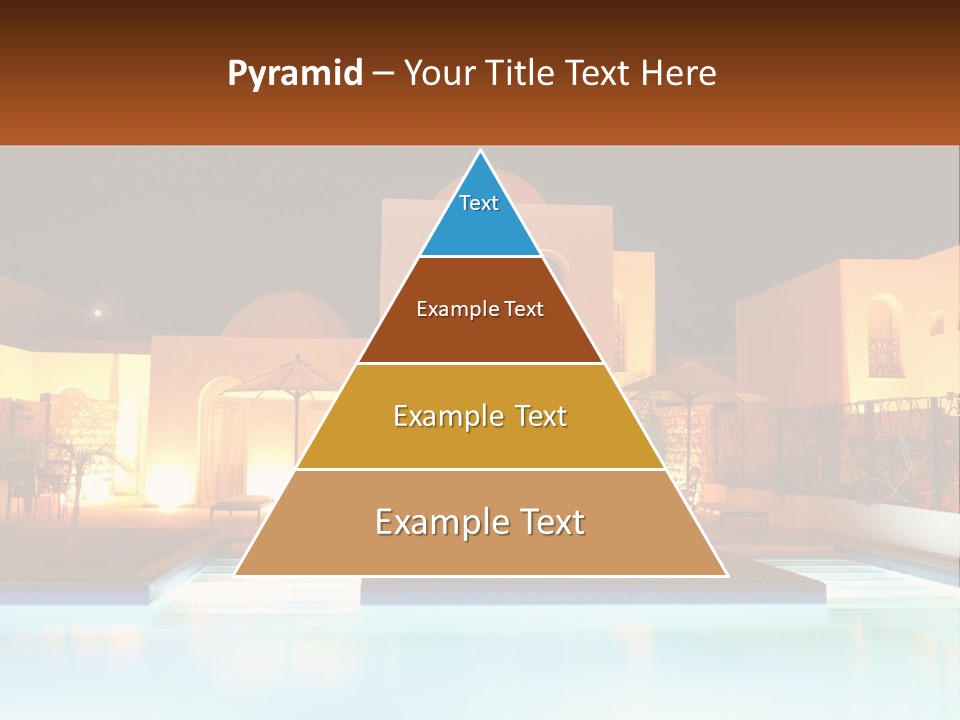 Night Swimming Pool Resort PowerPoint Template
