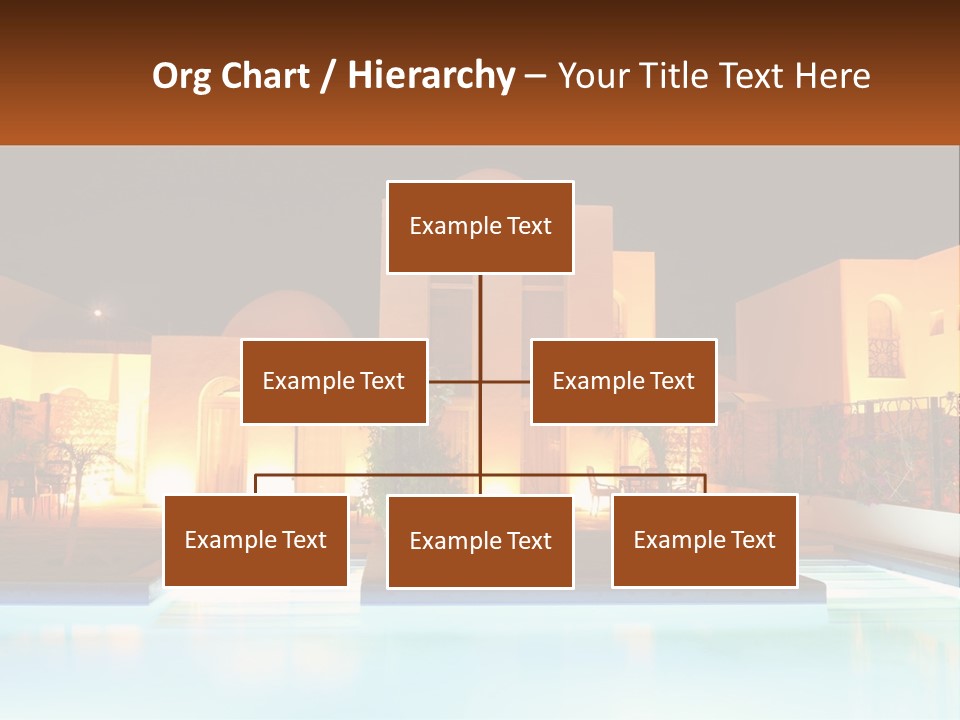 Night Swimming Pool Resort PowerPoint Template