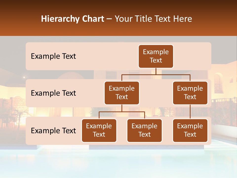 Night Swimming Pool Resort PowerPoint Template