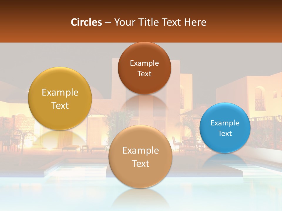Night Swimming Pool Resort PowerPoint Template