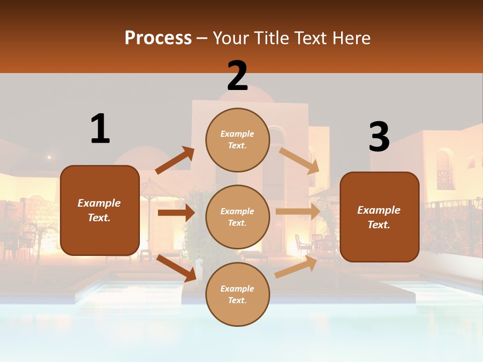 Night Swimming Pool Resort PowerPoint Template