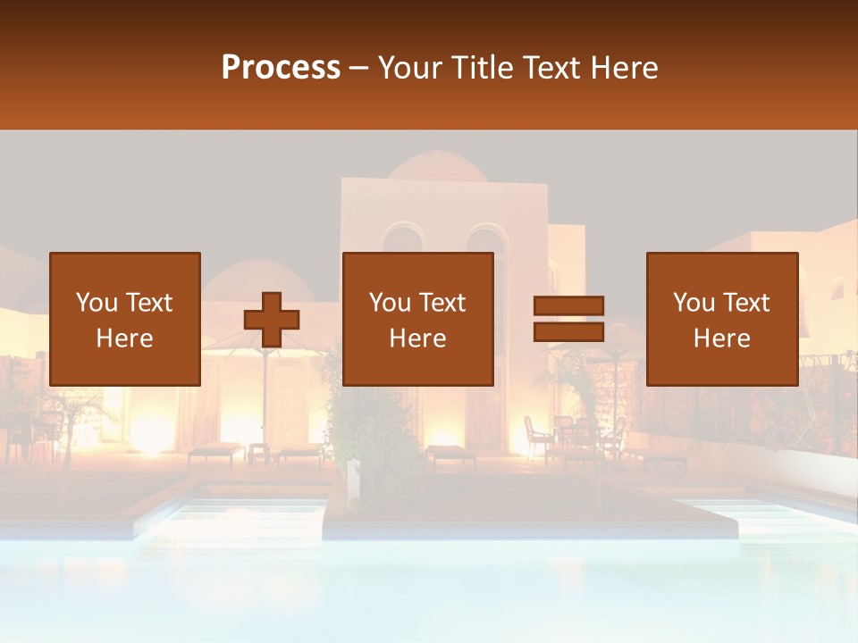Night Swimming Pool Resort PowerPoint Template