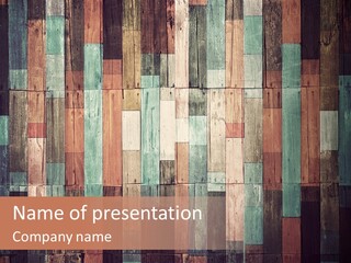 Multicolored Boards PowerPoint Template