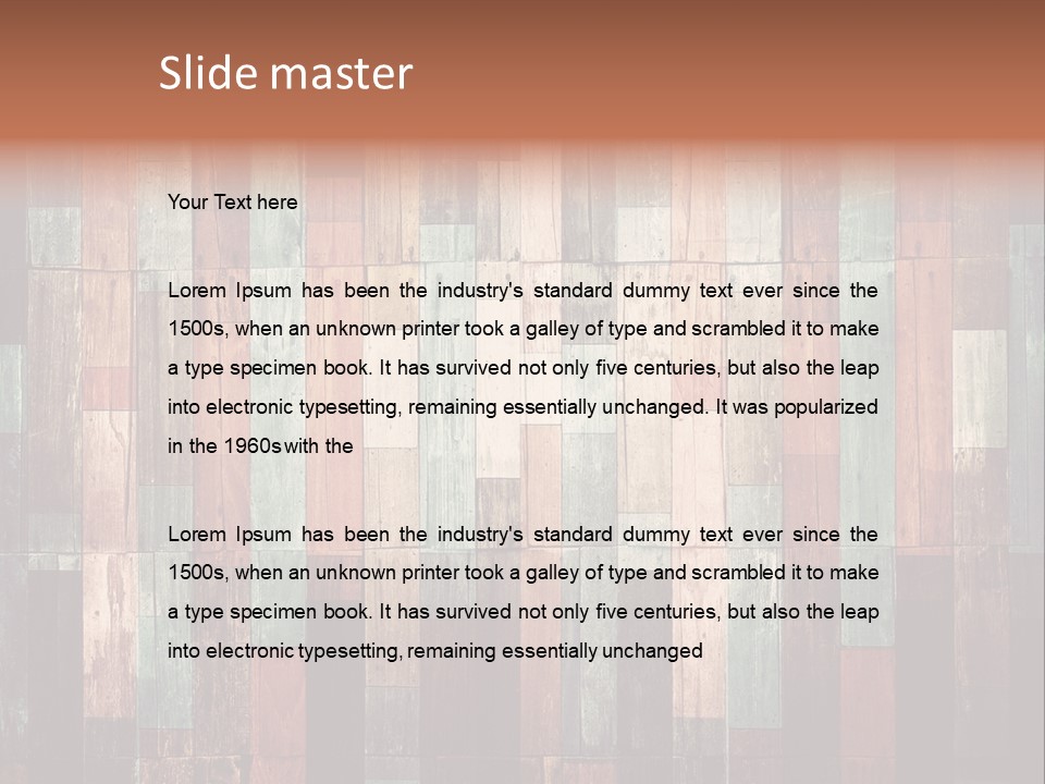 Multicolored Boards PowerPoint Template