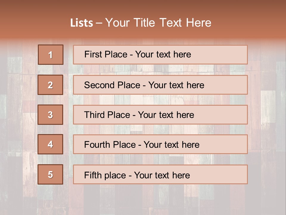 Multicolored Boards PowerPoint Template