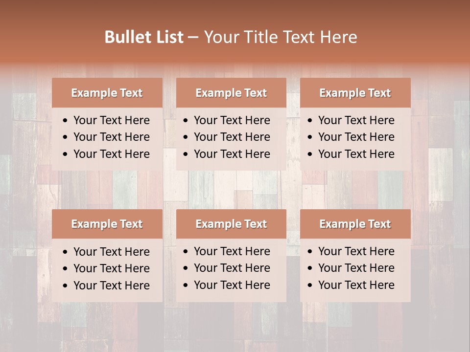 Multicolored Boards PowerPoint Template