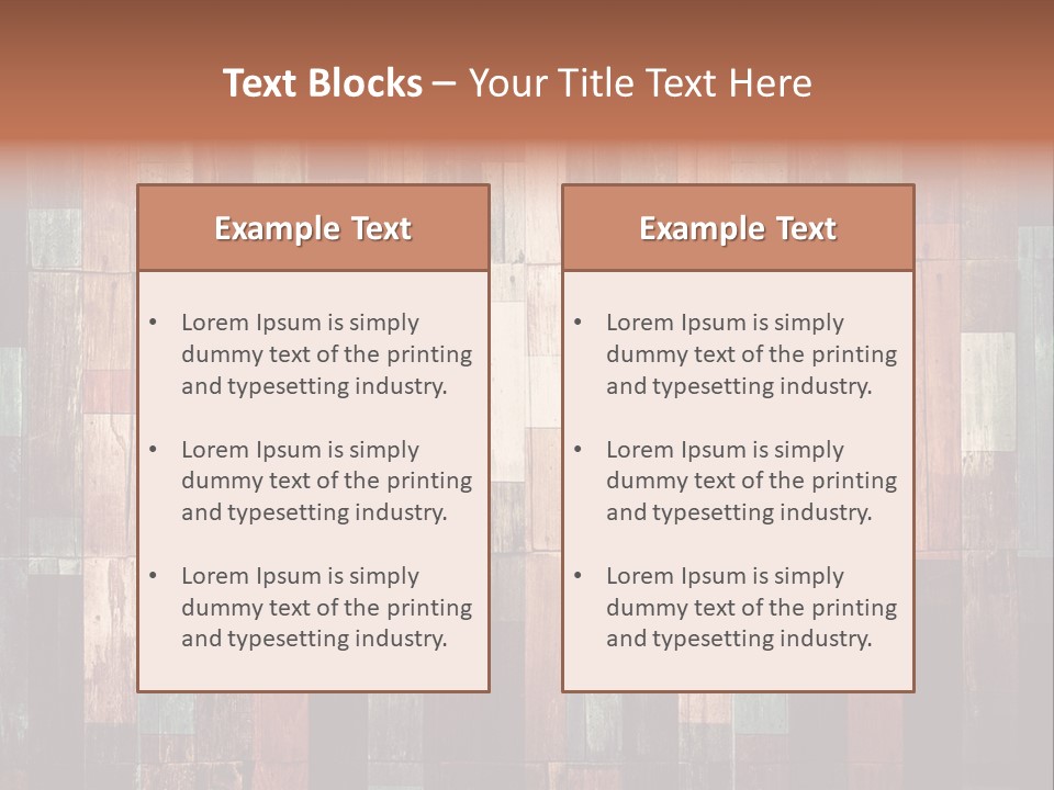 Multicolored Boards PowerPoint Template