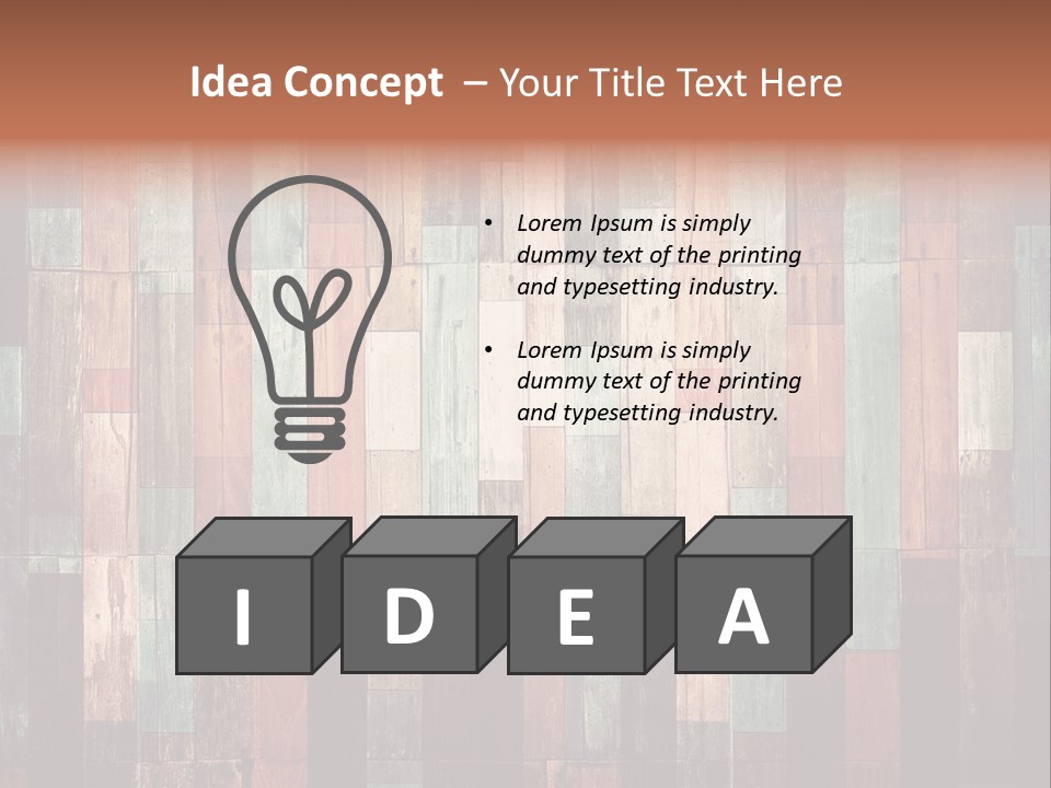 Multicolored Boards PowerPoint Template