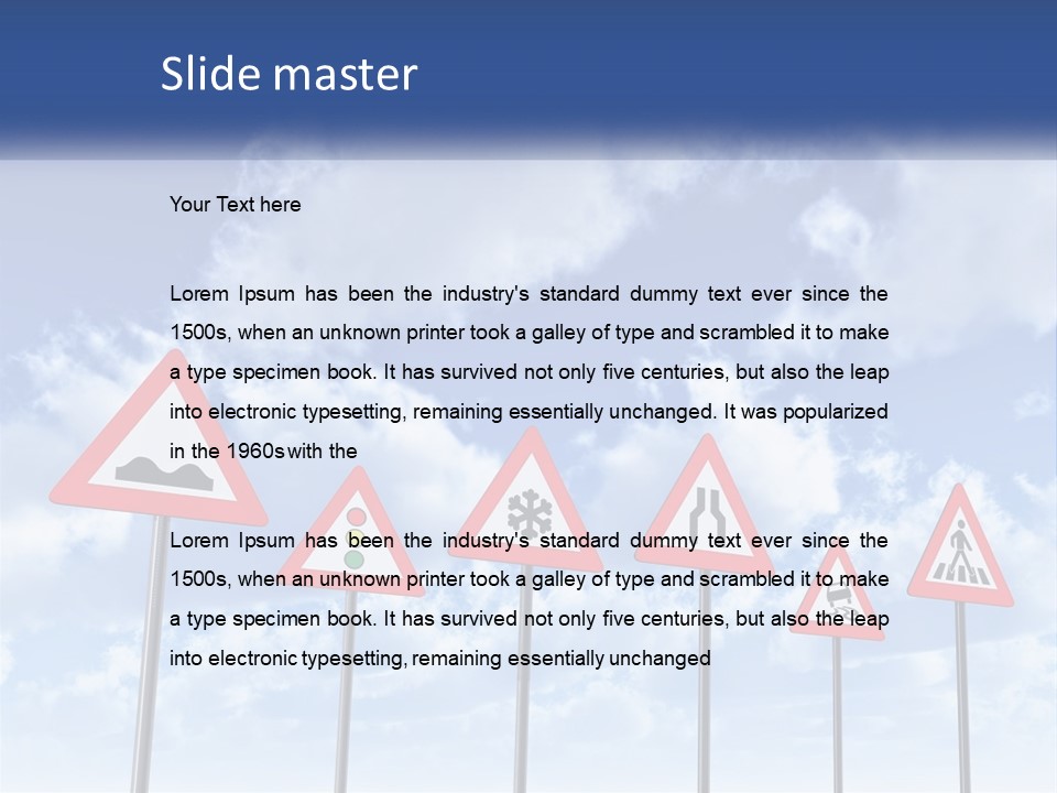 Road Warning Signs PowerPoint Template