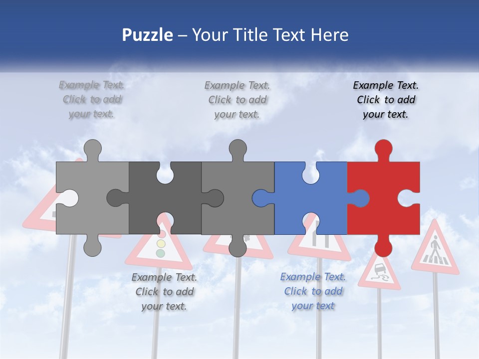 Road Warning Signs PowerPoint Template