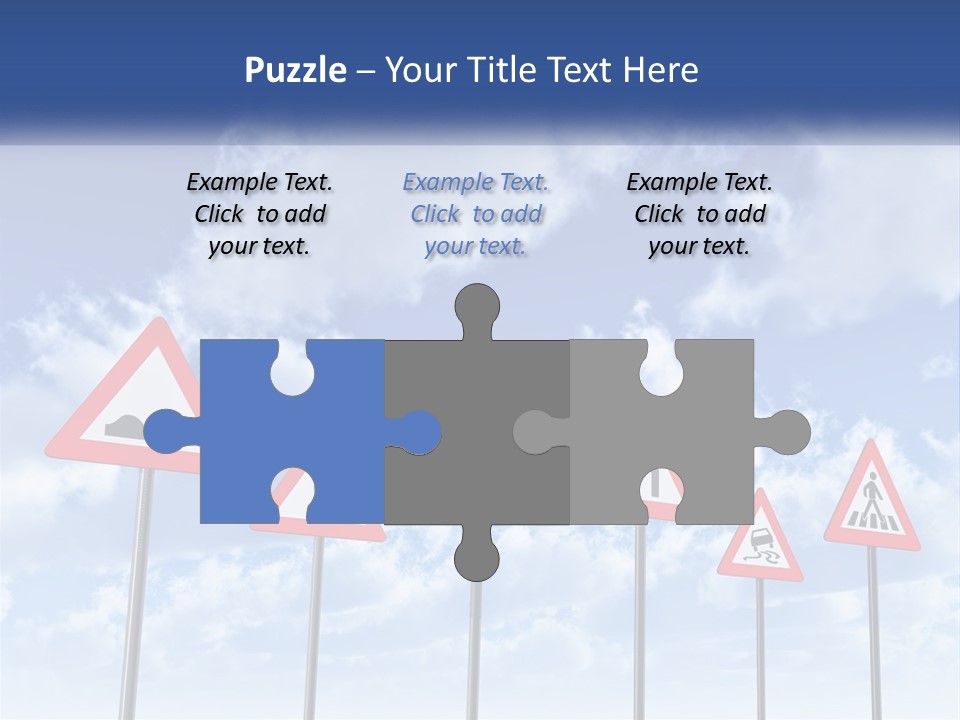 Road Warning Signs PowerPoint Template