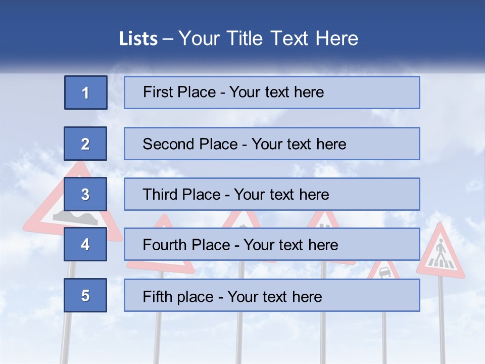 Road Warning Signs PowerPoint Template