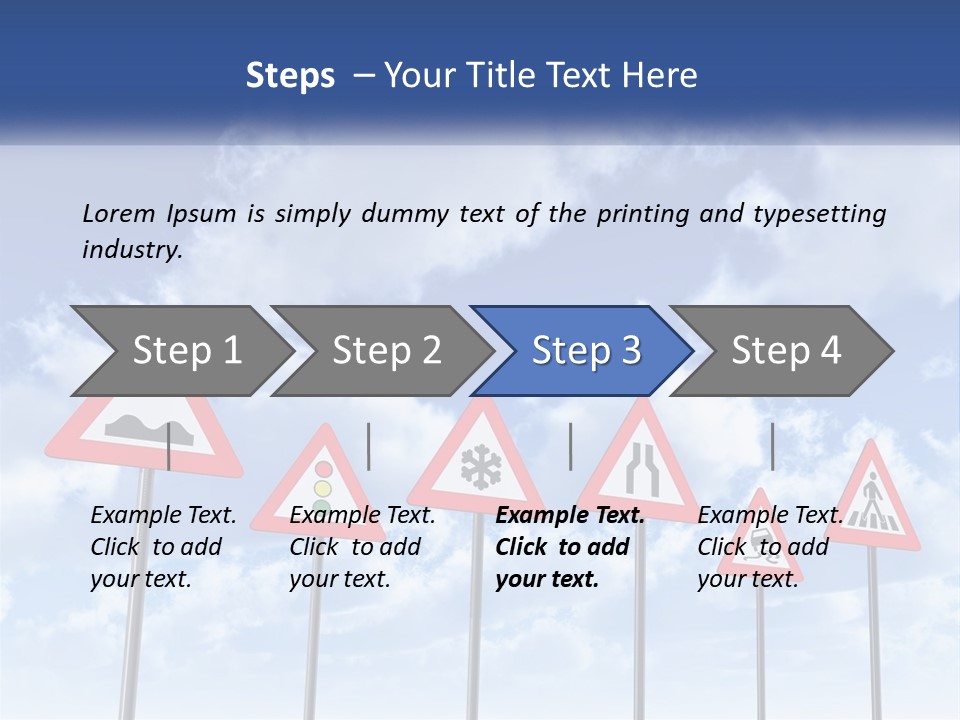Road Warning Signs PowerPoint Template