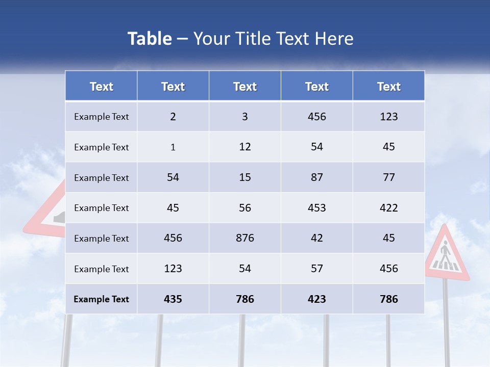 Road Warning Signs PowerPoint Template