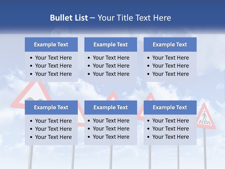 Road Warning Signs PowerPoint Template