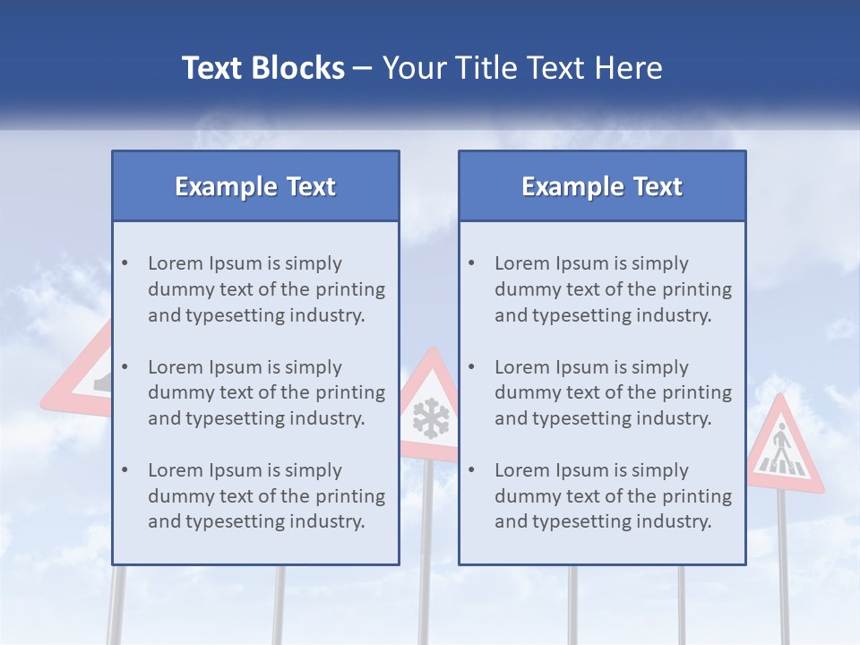 Road Warning Signs PowerPoint Template