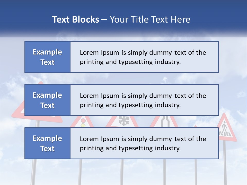 Road Warning Signs PowerPoint Template