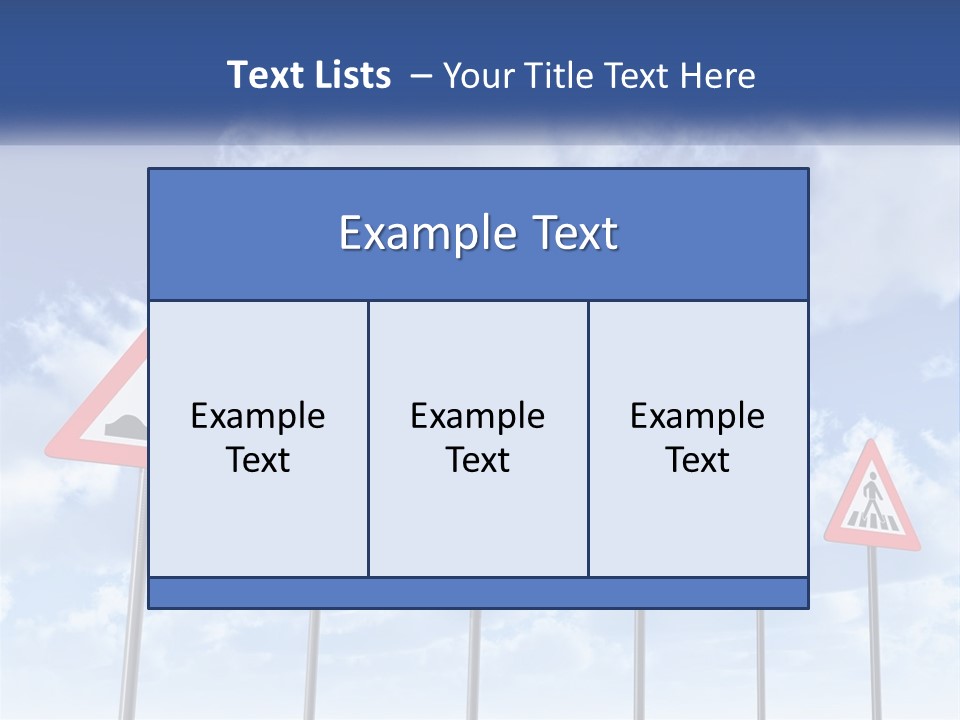 Road Warning Signs PowerPoint Template