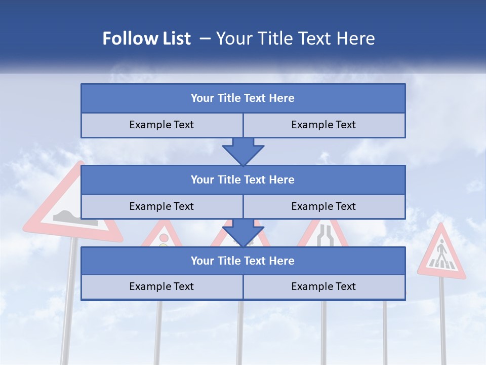 Road Warning Signs PowerPoint Template