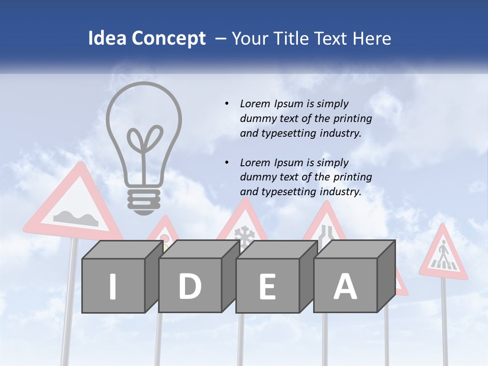 Road Warning Signs PowerPoint Template