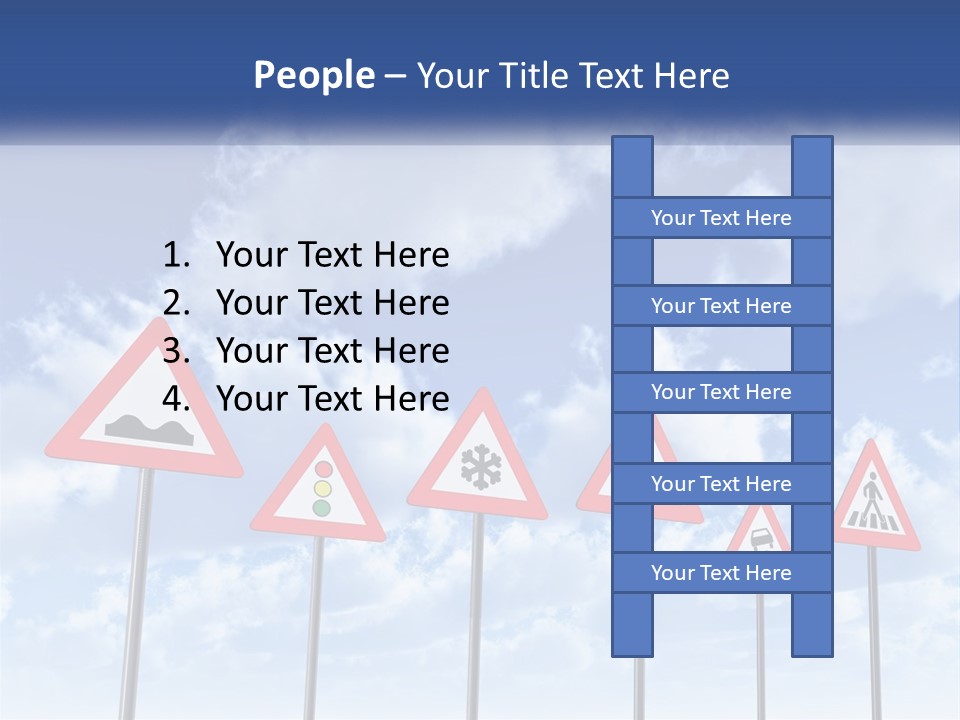 Road Warning Signs PowerPoint Template