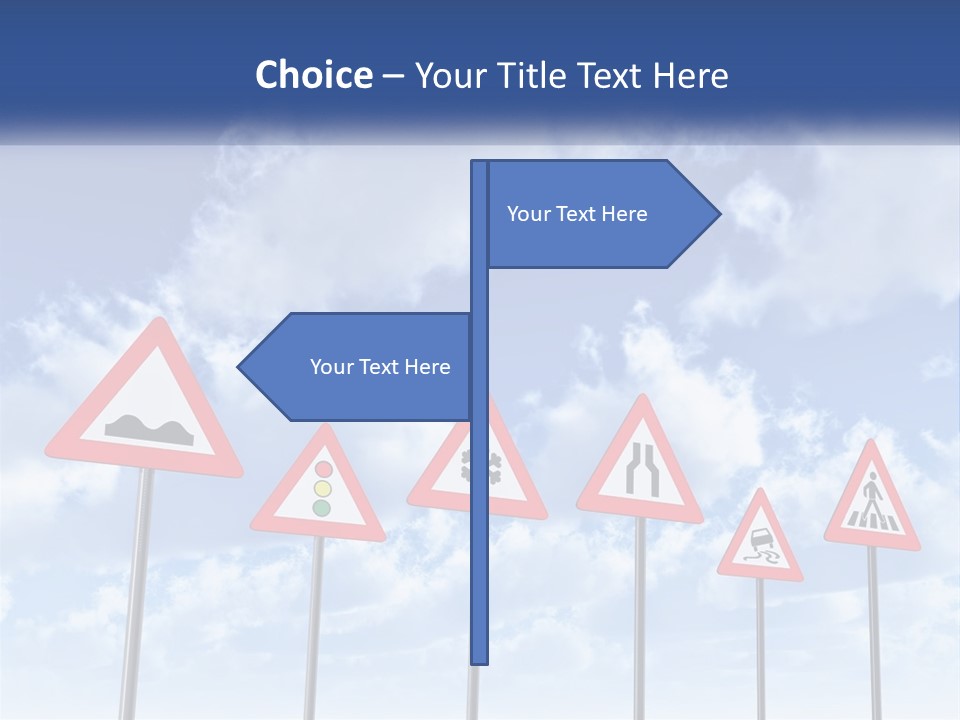 Road Warning Signs PowerPoint Template
