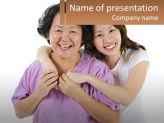 Mom And Daughter PowerPoint Template