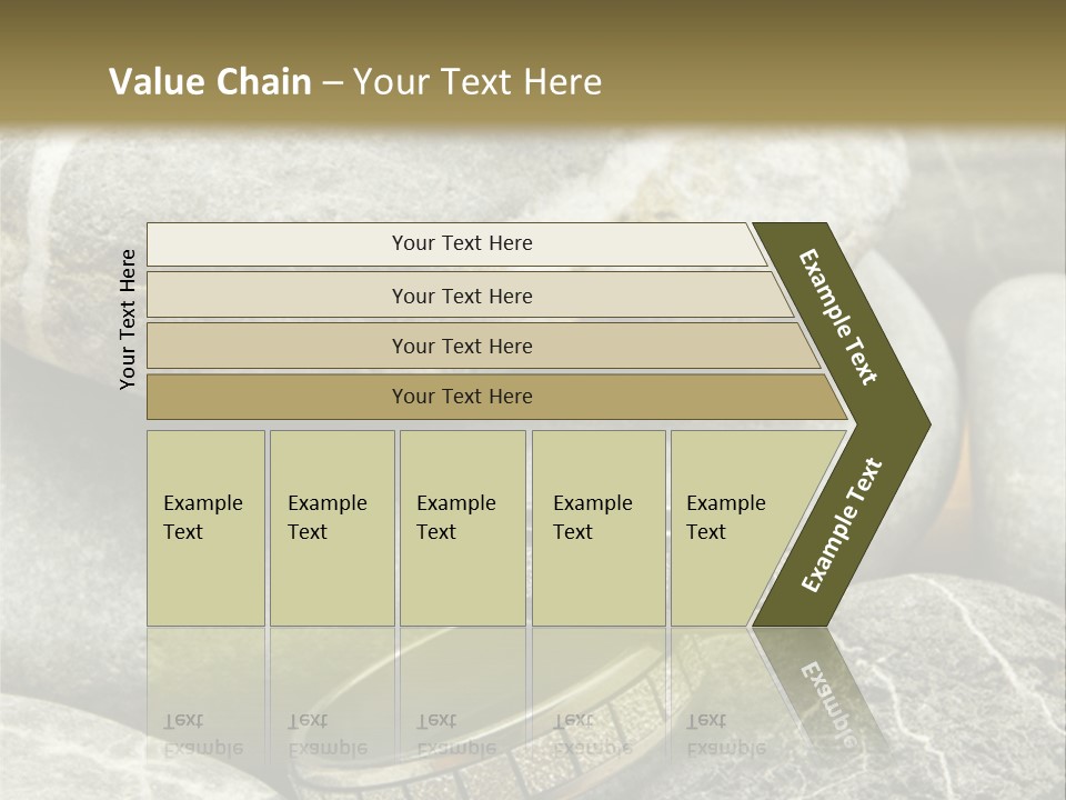 Two Wedding Rings On The Stones PowerPoint Template