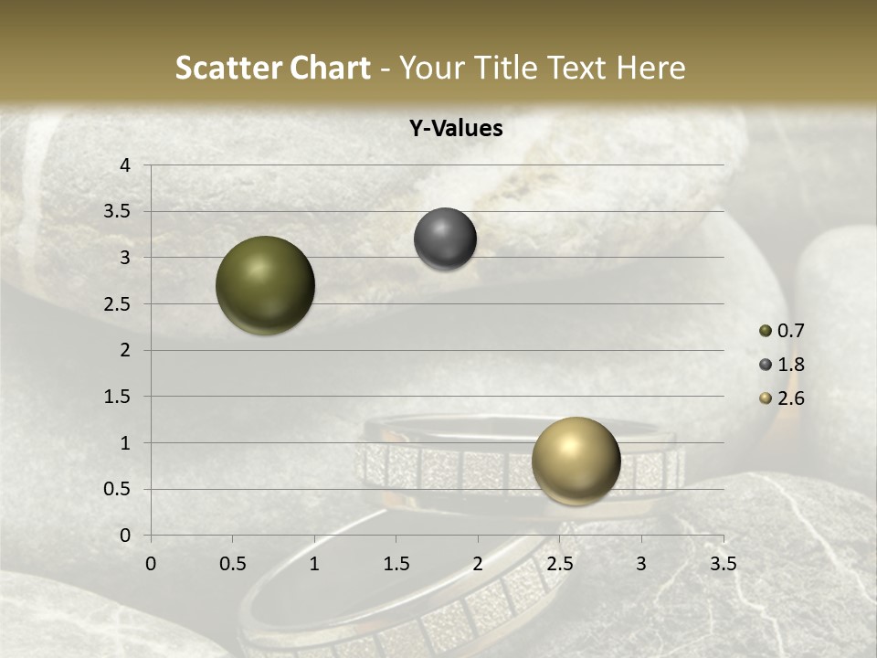 Two Wedding Rings On The Stones PowerPoint Template
