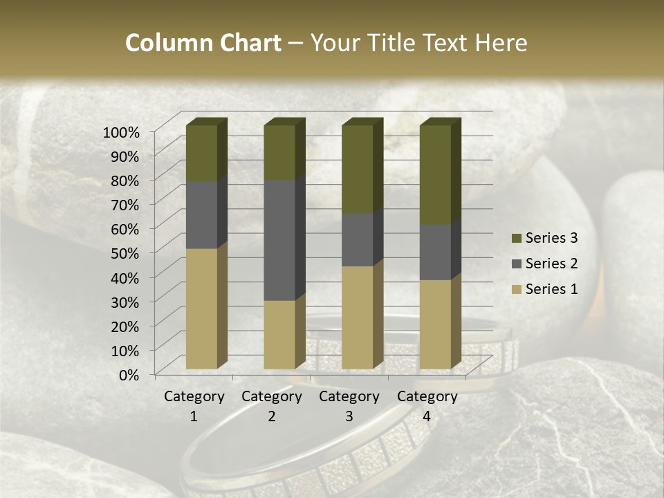 Two Wedding Rings On The Stones PowerPoint Template