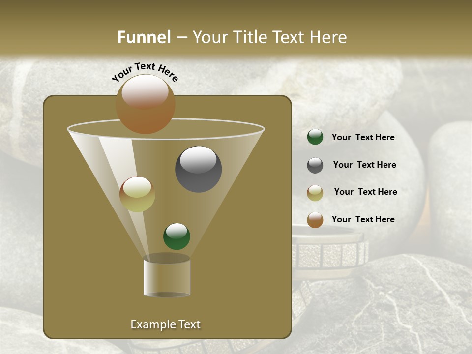 Two Wedding Rings On The Stones PowerPoint Template