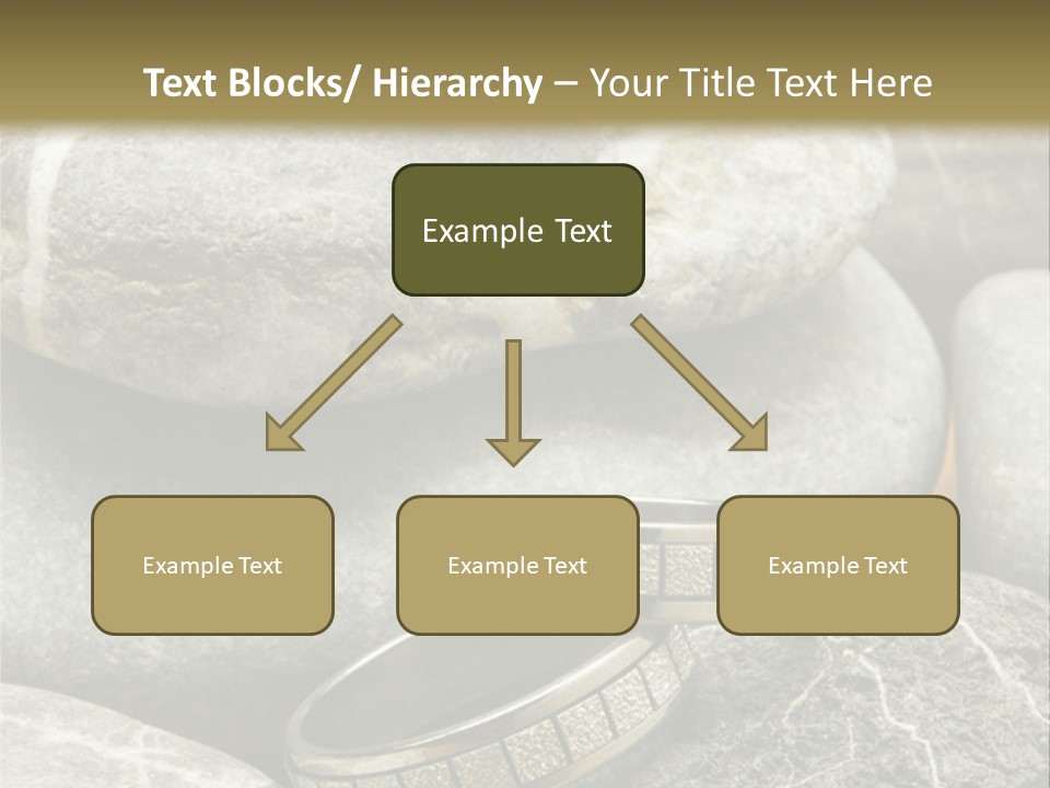 Two Wedding Rings On The Stones PowerPoint Template
