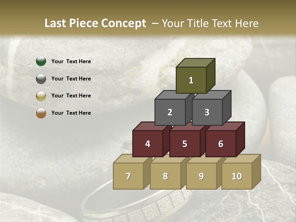 Two Wedding Rings On The Stones PowerPoint Template