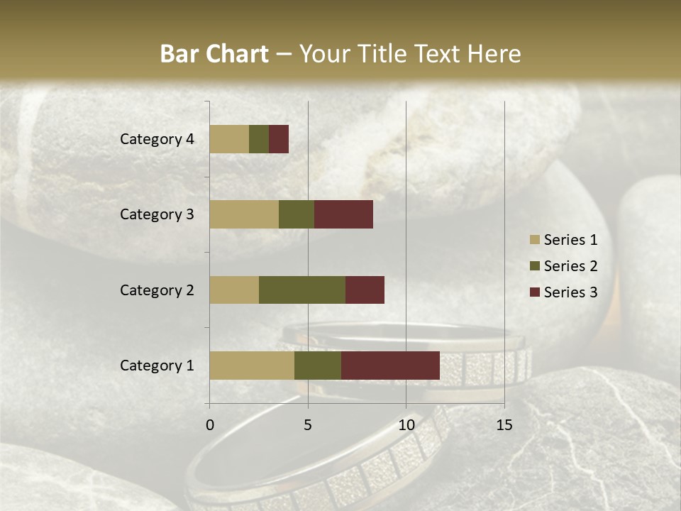 Two Wedding Rings On The Stones PowerPoint Template